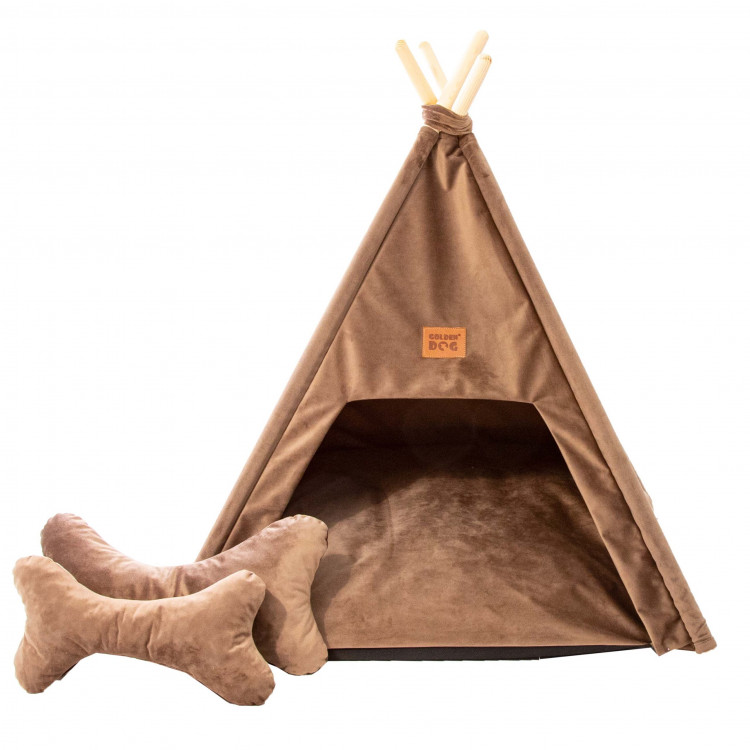 TeePee stan Golden dog 75 x 75 x 90 cm - capuccino